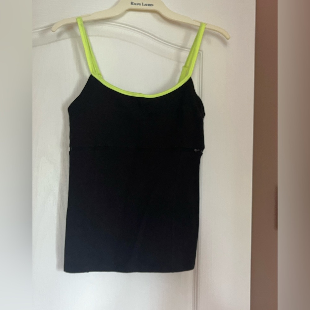 Stylish Black and Neon Green Camisole